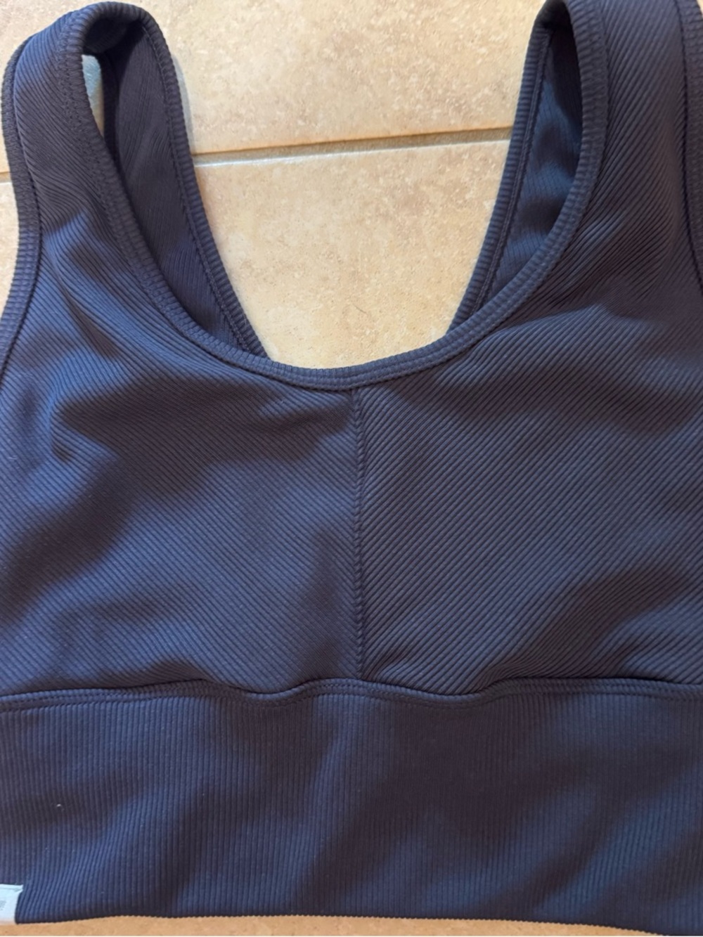 Women’s Ribbed Scoop Neck Bralette - Black